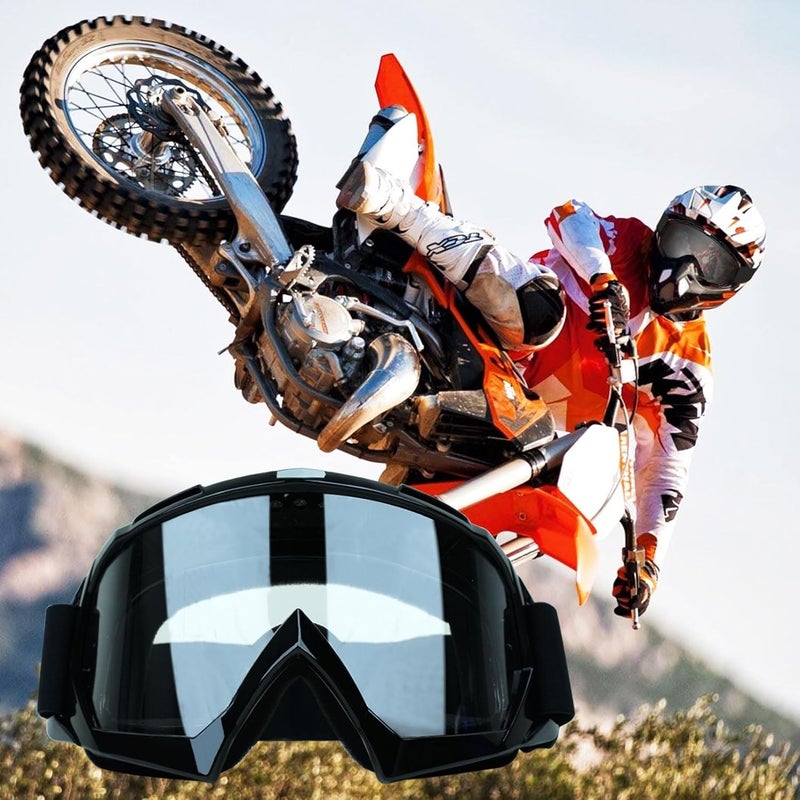 XYOP Motorcycle Goggles 2 Pack ATV Dirt Bike Gear Motocross Helmet Offroad UTV MTB MX Accessories Riding Racing Windproof Glasses UV400 Anti-Fog Dustproof Goggles for Men Women Youth Kids - Image 5